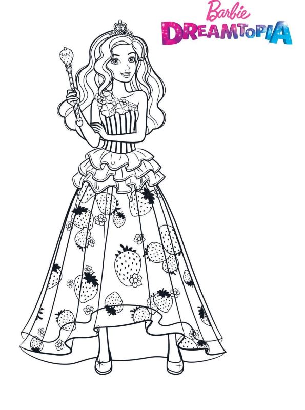 Kids-n-fun.com | Coloring page Barbie Dreamtopia Barbie Candy Princess